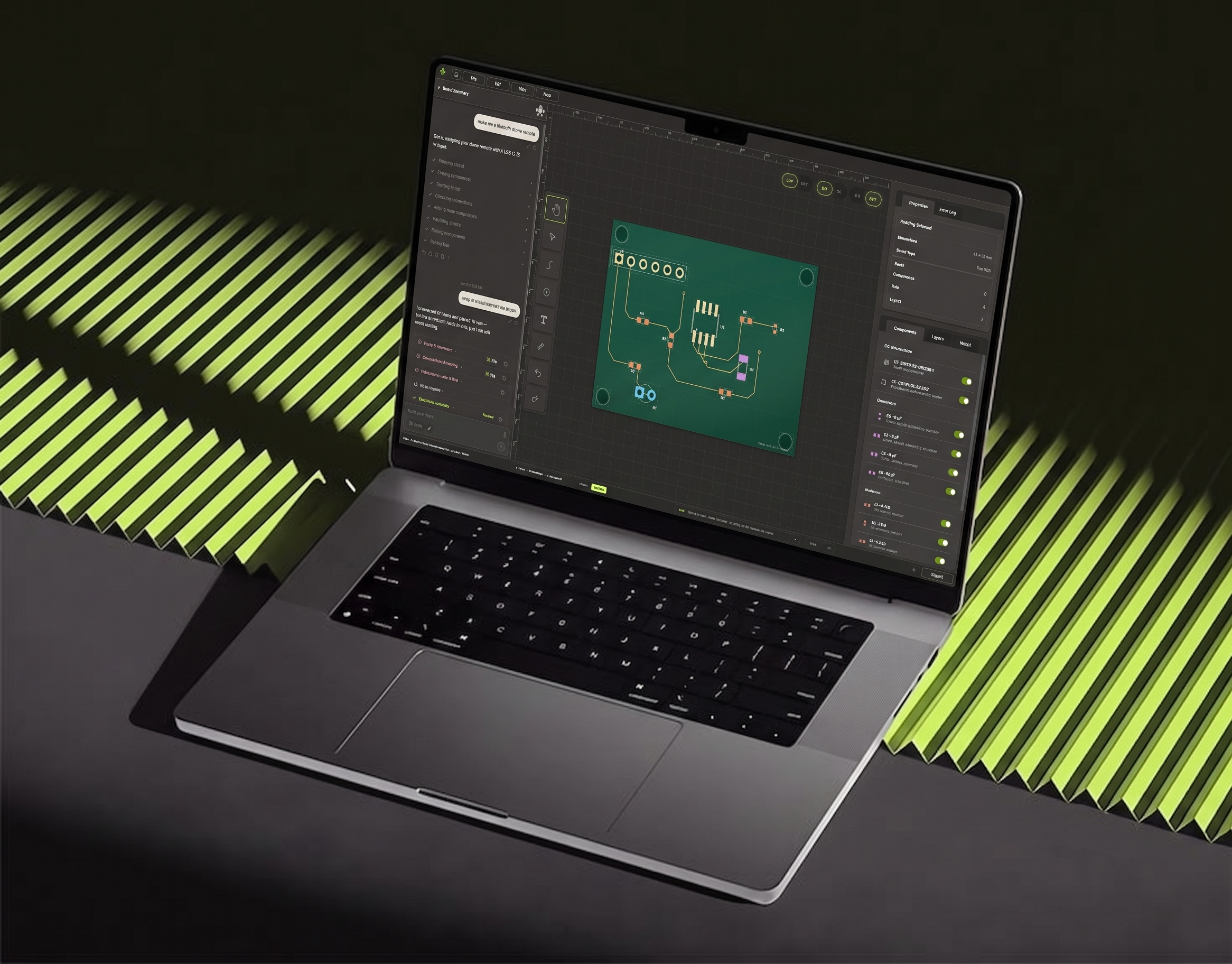 siliXon PCB editor on a laptop
